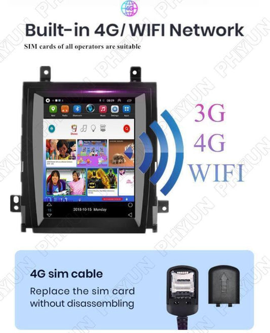 4+64GB Stereo Unit 9.7 w/Carplay For 07-14 for Cadillac for Escalade SLS Radio Nav Head