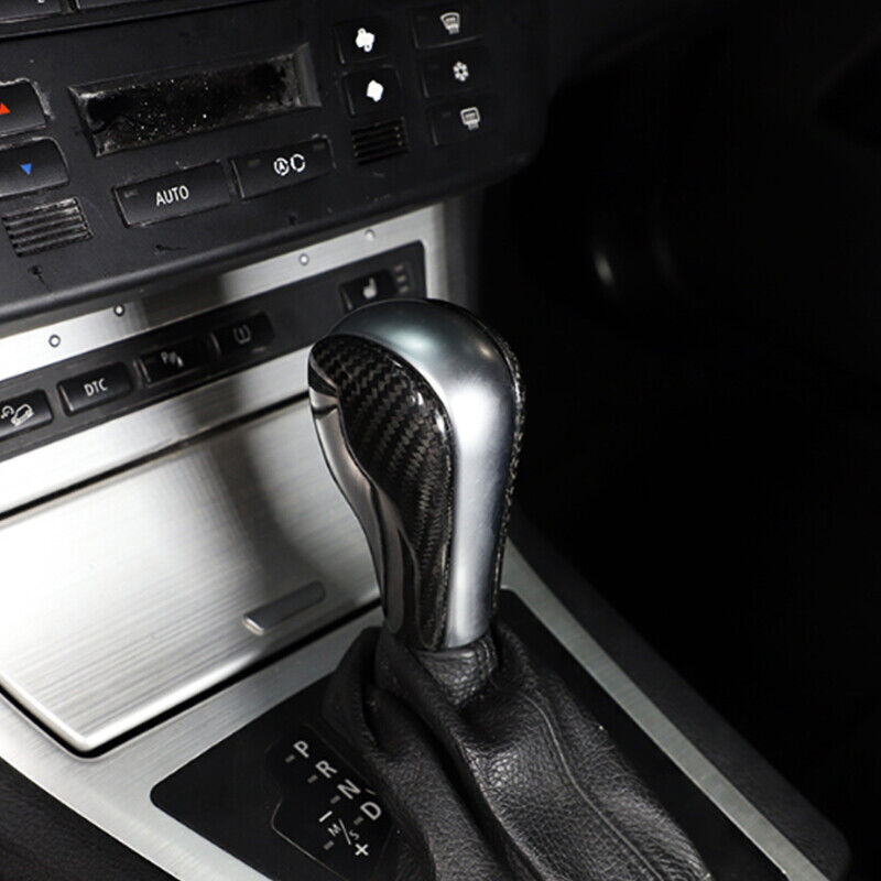 Real Carbon Fiber Gear Shift Knob Head Cover Trim Fit for BMW X3 X5 E60 E83 E90