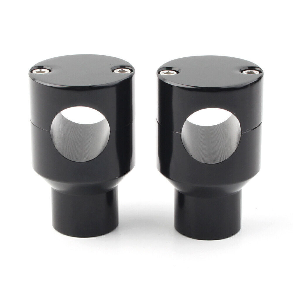 1 25mm Black Handlebar Handle Bar Mount Adapter Risers Clamp for Harley for Honda