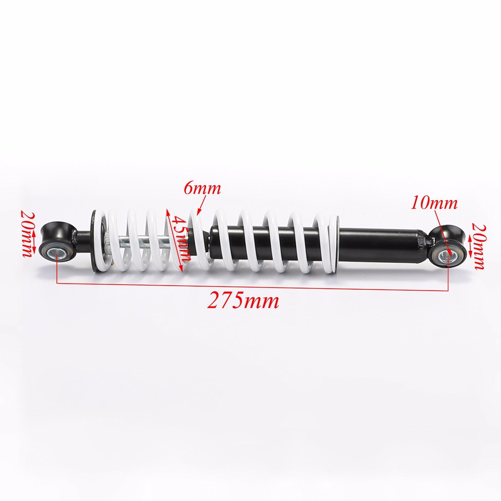 A pair of 11-inch 275mm front shock absorbers for all-terrain vehicles, go-karts, four-wheeled vehicles, dirty bicycles, and coolers.