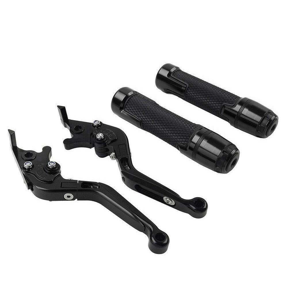 Set Folding Extendable Brake Clutch Lever Handlebar Grip FIT for Kawasaki 650R