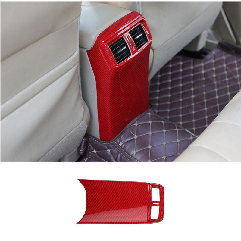 for Nissan Rogue 2014-2020 Red Carbon Rear Air Outlet Vent Panel anti-kick Trim