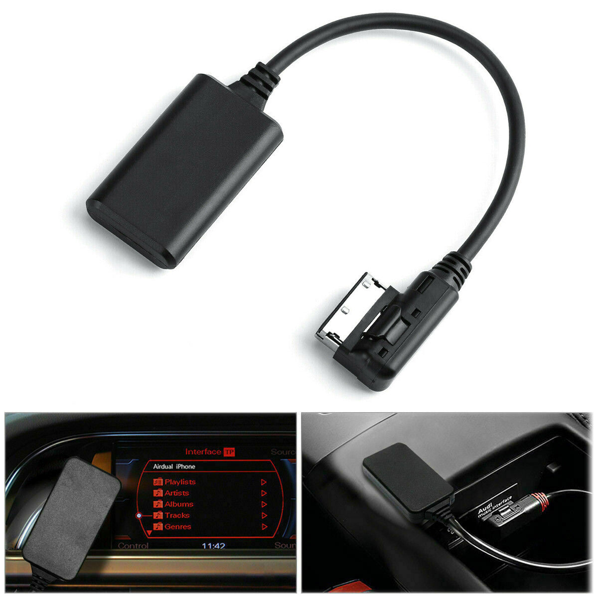 Audio cable adapter for Audi Q5, Q5, A7, S5, and for Volkswagen (AMI, MDI, MMI interfaces)