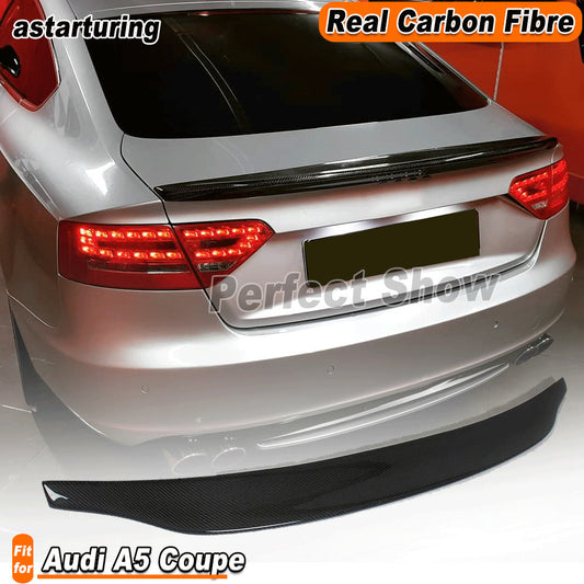 Fit for Audi A5 Coupe 2008-2016 REAL Carbon Rear Trunk Spoiler Boot Wing Lip