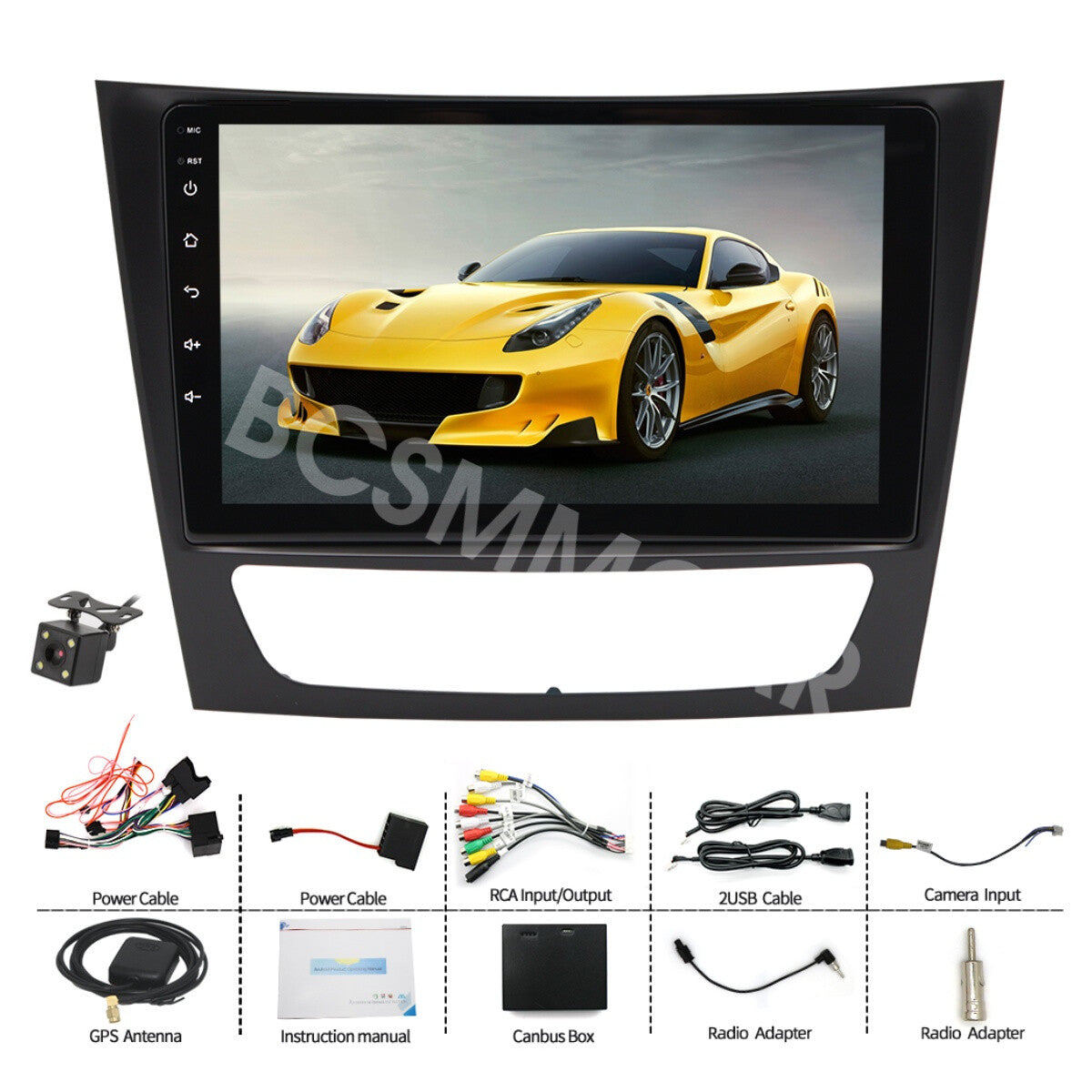 9 Car Stereo Radio Fit for Mercedes Benz W211 E200/E220 2002-2009 WIFI FM Cam