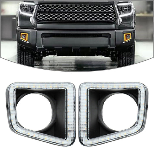 LED Daytime Running White Yellow Lights DRL For 2014-2021 2020 19 for Toyota Tundra