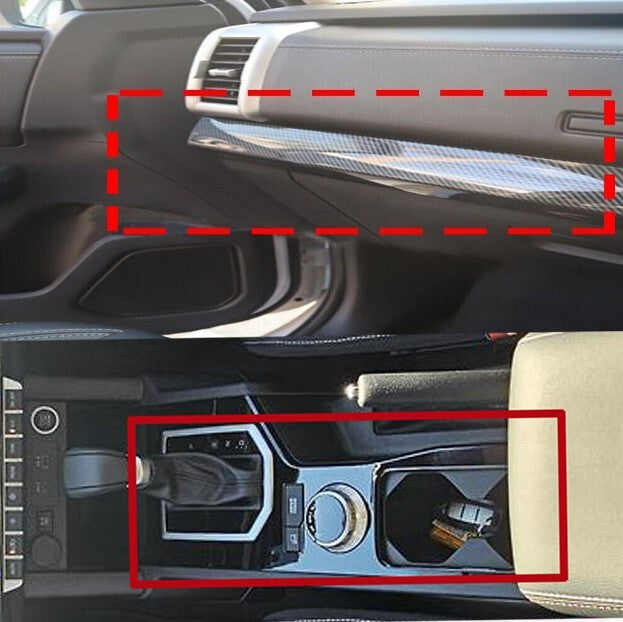 2Set for Mitsubishi Triton MV Gear Shift Panal Trims Central Dashboard Accessory
