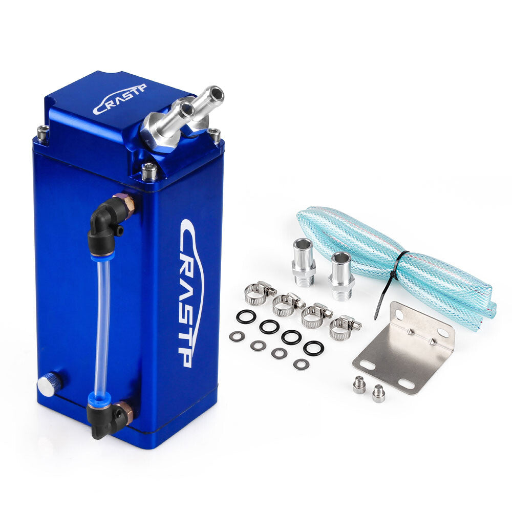 Aluminum Square Shape Engine Oil Catch Can Tank Reservoir Breather Fuel Tank