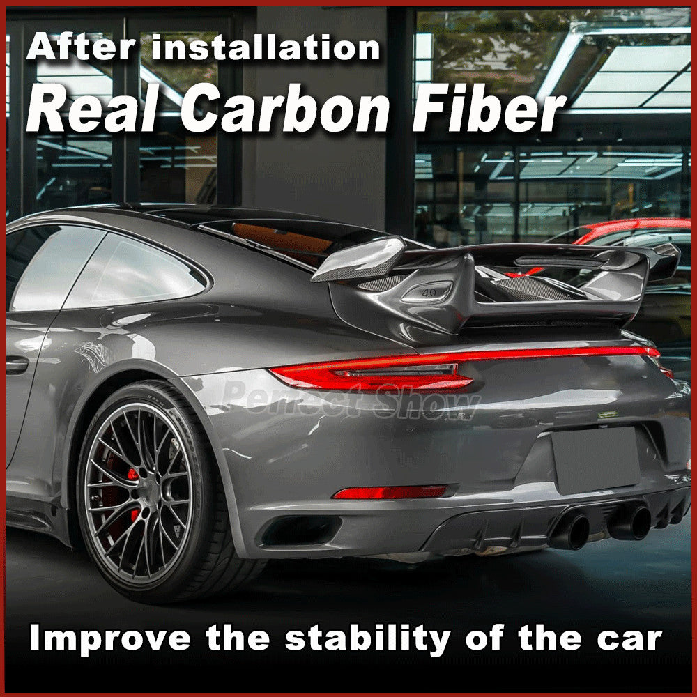 2PCS DRY Carbon Rear Trunk Boot Vents Cover Trims for Porsche 911 991 GT3 Coupe