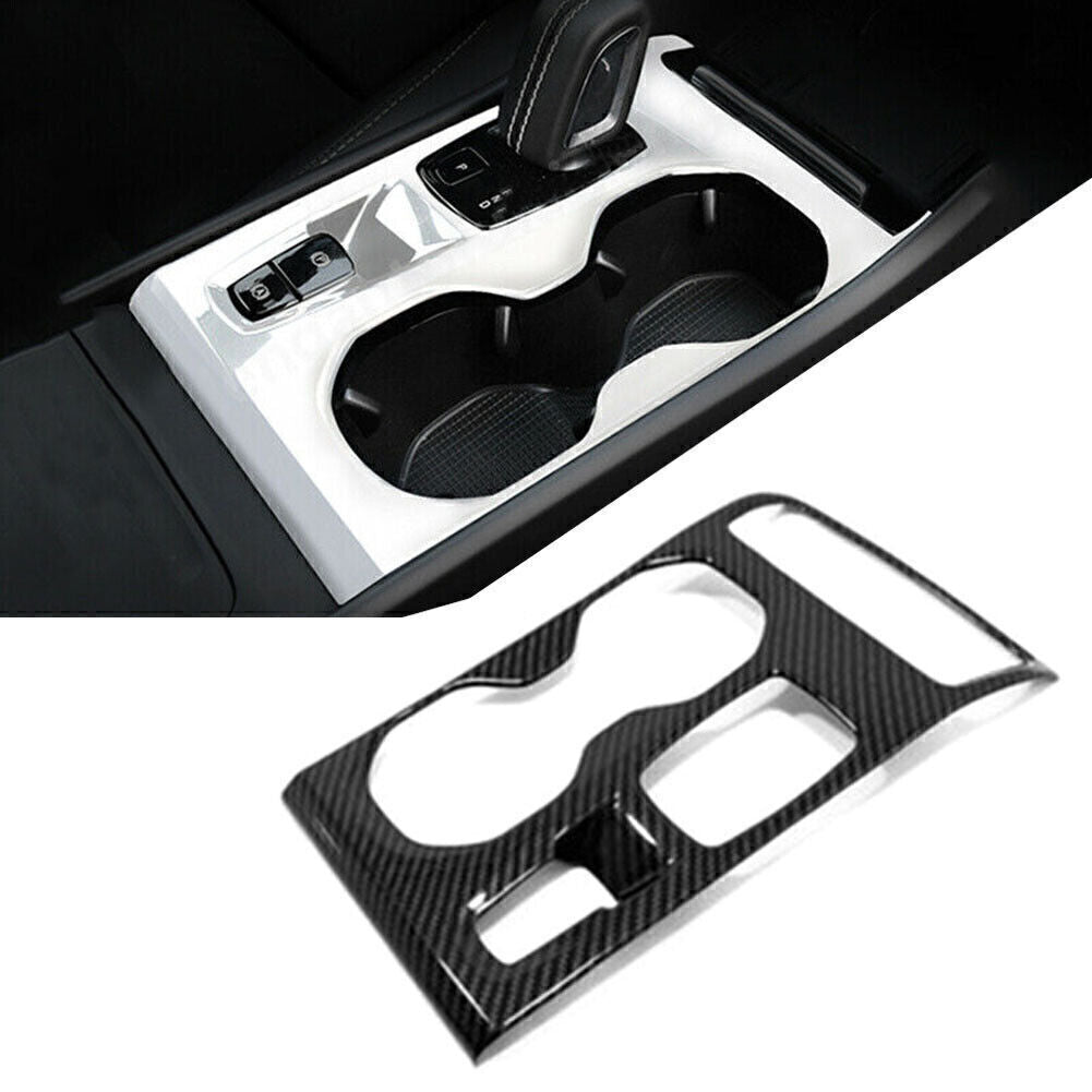 Central Console Gear Shift Panel Trim Fit for Volvo XC40 2018-2020 Carbon Fiber ABS