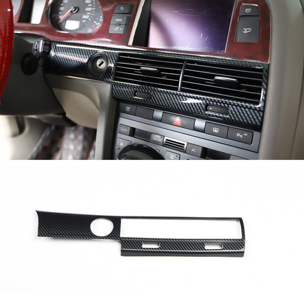for Audi A6 2008-2011 ABS Carbon Fiber Inner Console Air Outlet Vent Cover Trim