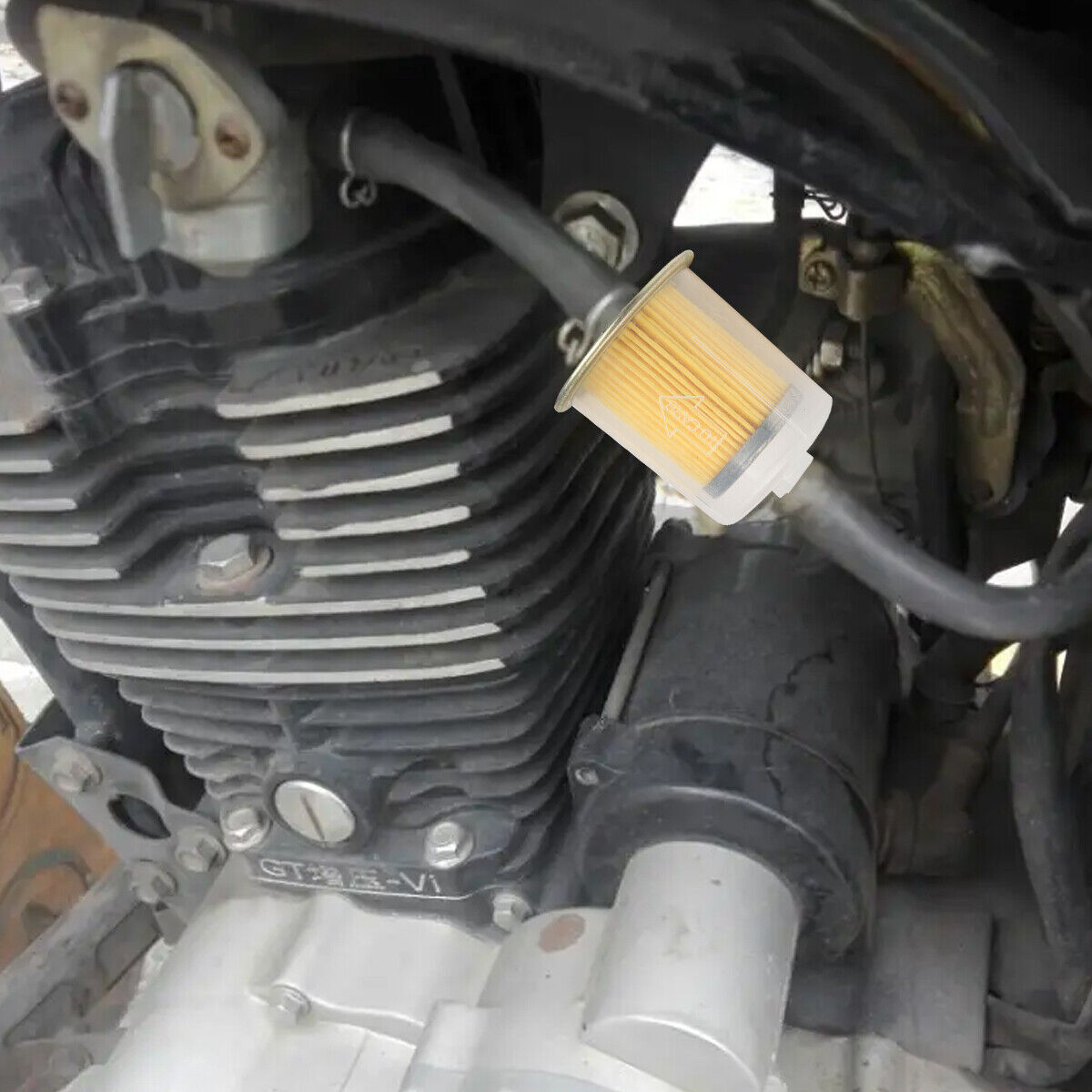 5-Piece 1/4-inch Fuel Filter for Industrial Straight-Out Gas and Universal Motorcycle Fuel Lines