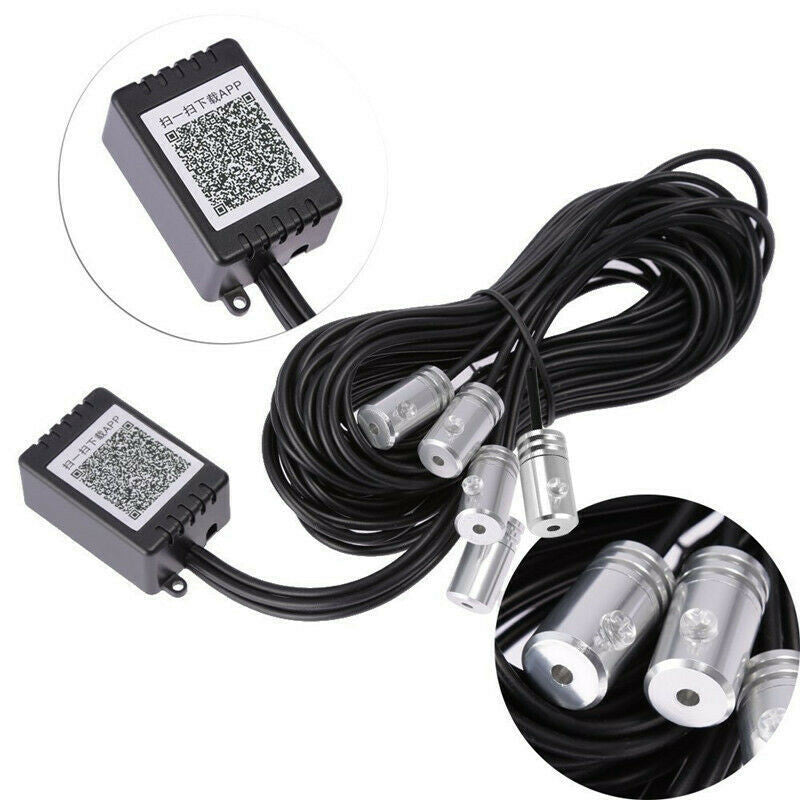 Car RGB Ambient Light Mood Lamp Sound Sensor Bluetooth Wireless Strip LED 12V 6M