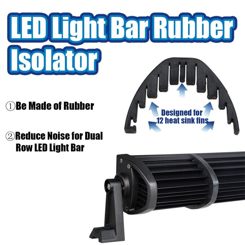 5x Reduce Wind Noise Rubber Isolator Resonance Silencers For 50 52¡± LED Light Bar
