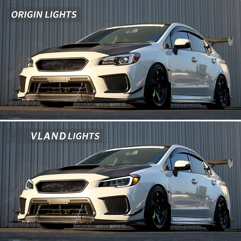 2Pcs For 2015-2021 for Subaru WRX STI LED Reflector Headlights W/Startup Animation