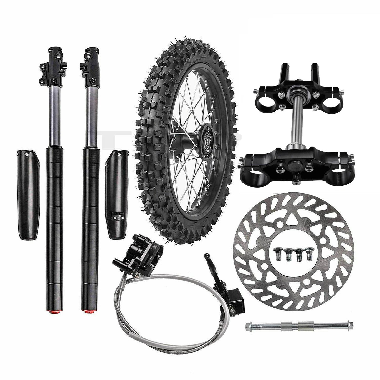 700mm Front Forks Triple Tree + 17 Wheel 70/100-17 Dirt Bike Razor Thumpstar SS
