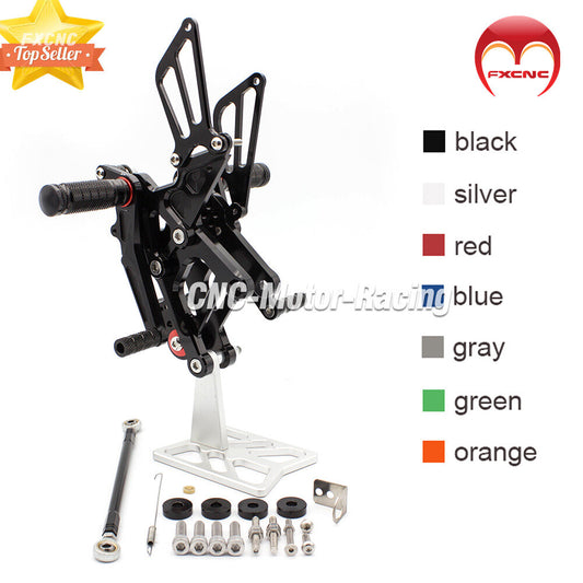 Compatible with for Honda CBR125R and CBR150R (2011-2023) - CNC adjustable rear wheel and footrest.