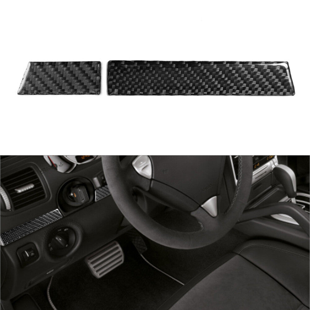 Carbon fiber left steering wheel cover trim for Porsche for Cayenne 2003 - 10