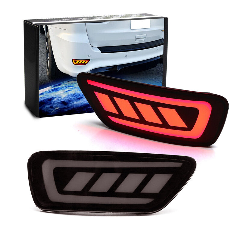2-piece LED rear bumper reflector lights for Jeep WK2 Grand Cherokee