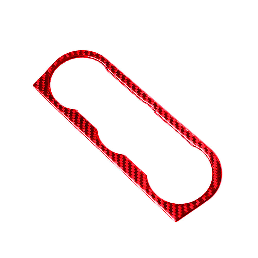 Red Carbon Fiber AC Knob Switch Cover Trim for Subaru Forester 2013-2018 Type A