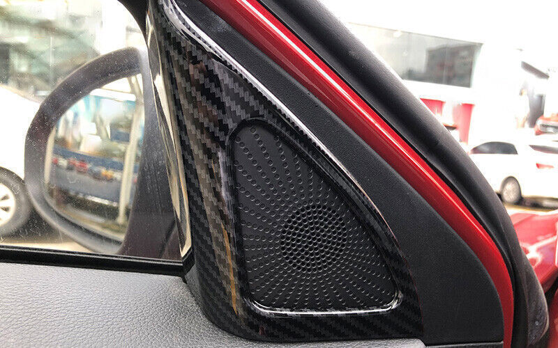 A Post Speaker Frame Cover Trim Carbon Fiber Style 2P for Kia K3 Forte 2019-2021