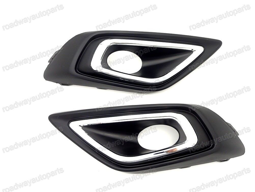 1Pair Front Fog Light Lamp Cover Bezel Chrome Trim Fit for Honda Jade 2014-2016