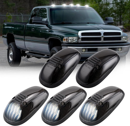 5x White Roof Cab Running Lights Smoke Suitable for 1994-1998 for Dodge for Ram 1500 2500 3500