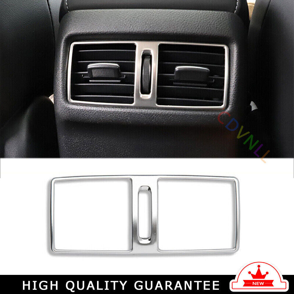Car Rear Air Outlet Vent Frame Trim Inner for Nissan Sentra 2020-22 Silver Steel