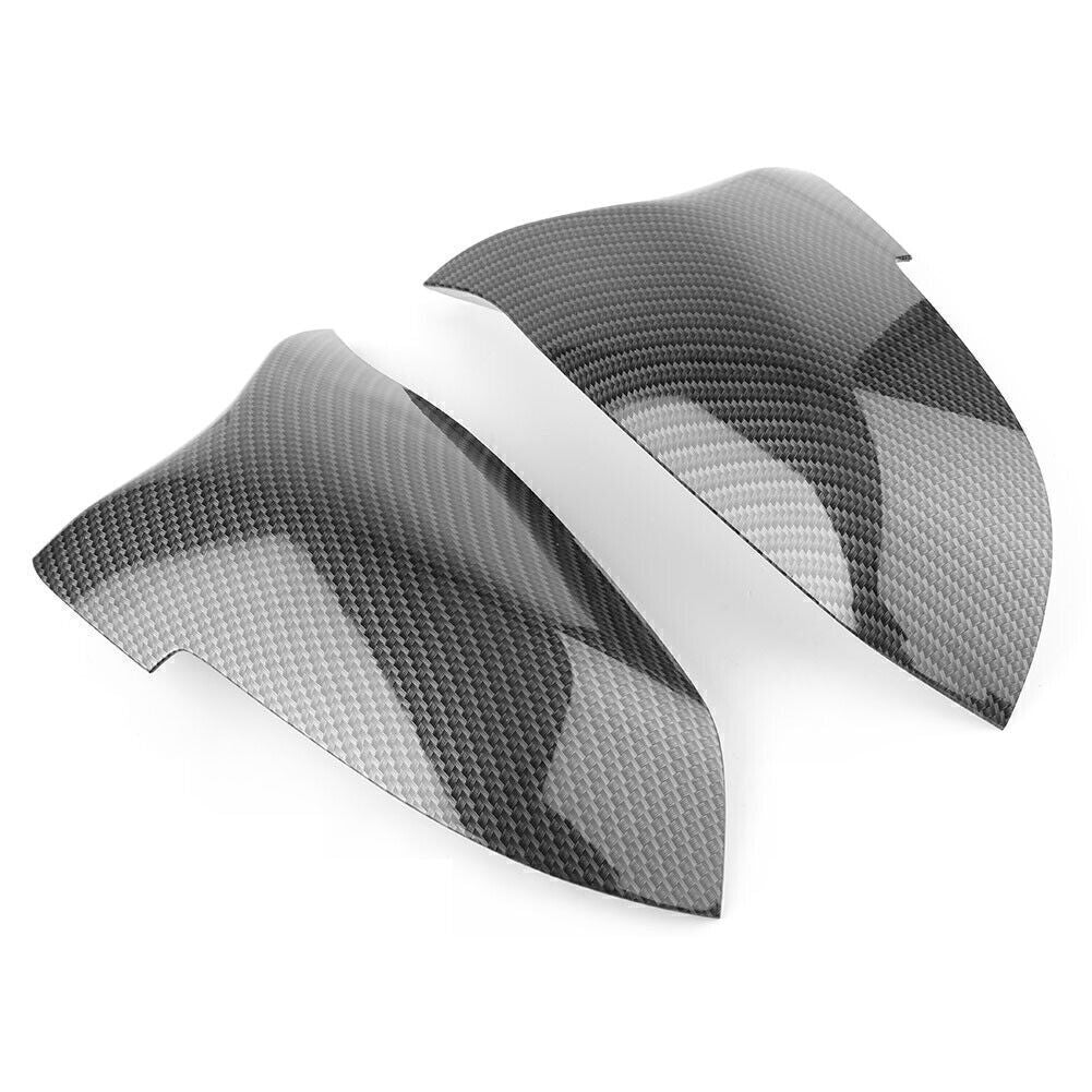 ABS Carbon Fiber Side Rearview Mirror Cover Trim Fit for BMW F10 F11 F01 2014-2016