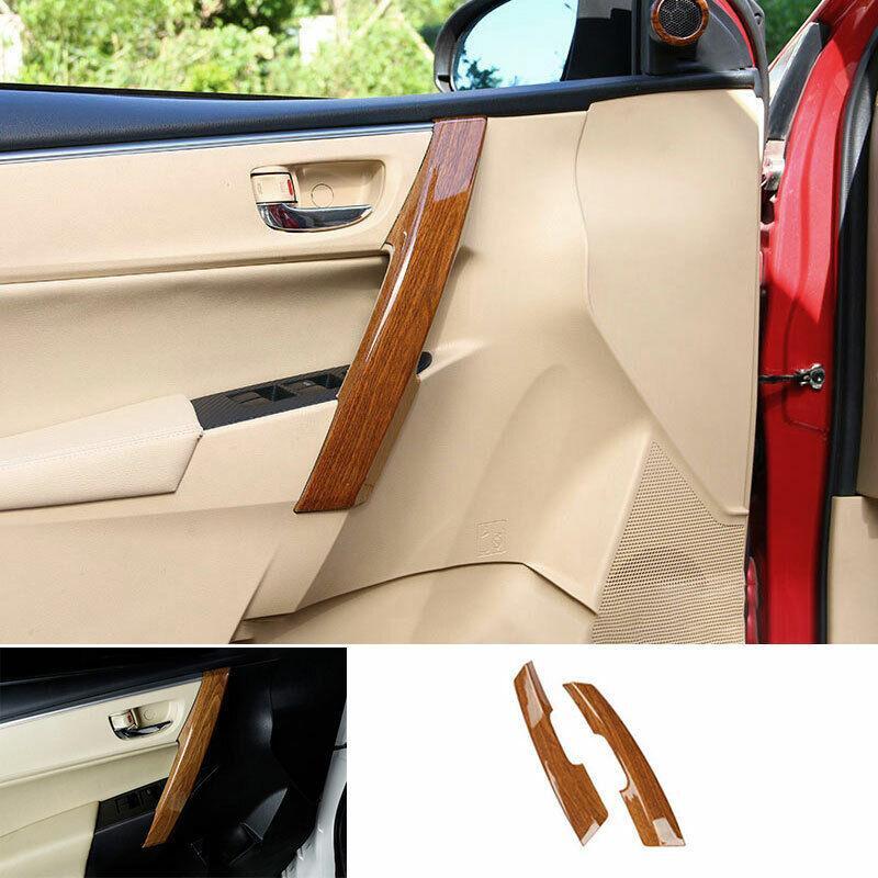 Peach Wood Grain Interior Door Armrest Cover Trim for Toyota for Corolla 2014-2018