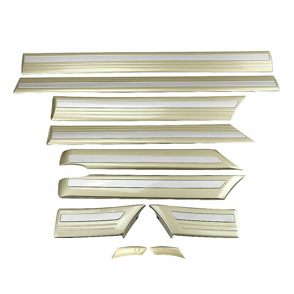 Gold Side Door Body Molding Cover 10pcs for Toyota for Land Cruiser LC100 1998-2007