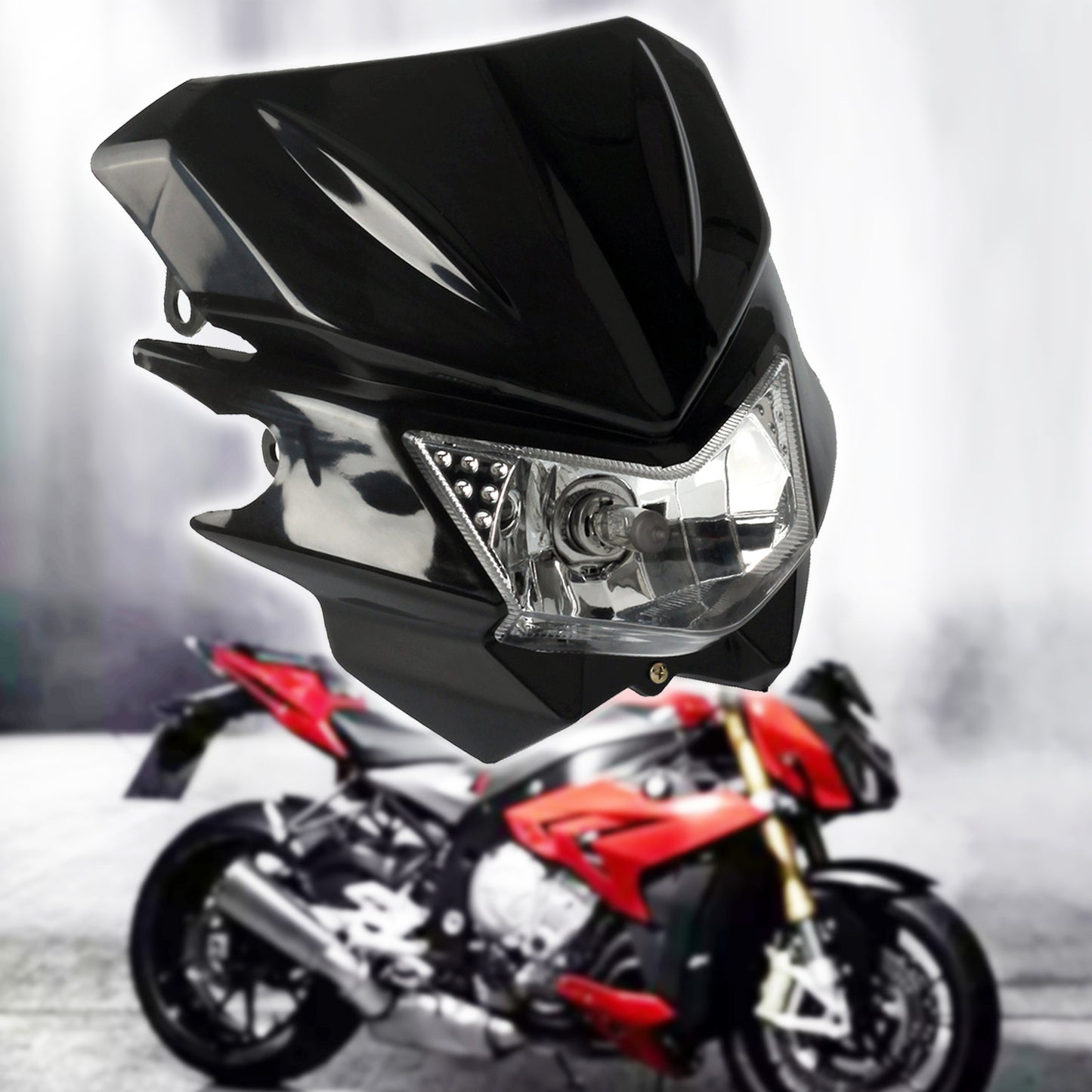 Motorcycle Street Fighter Hi/Lo Headlight Universal