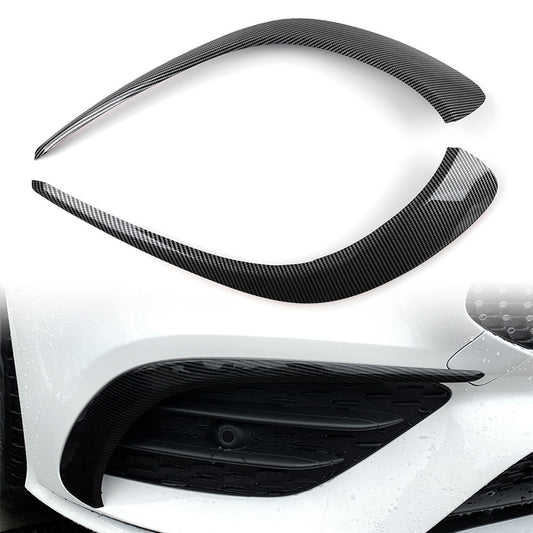 Carbon Look Front Bumper Lip Splitter Spoiler for Mercedes-Benz CLA C118 2020+