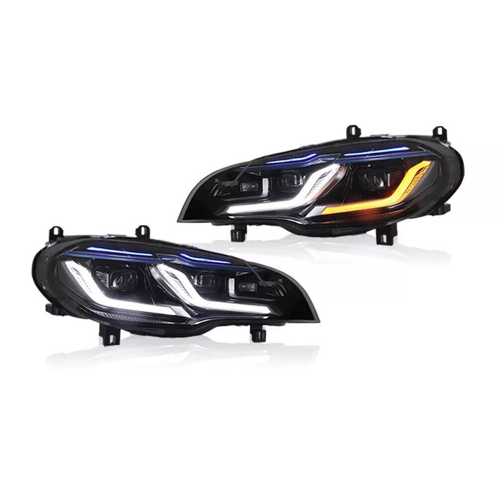 Pair LED Headlamps HID Projector DRL Replace Headlight for BMW X5 E70 2007-2013