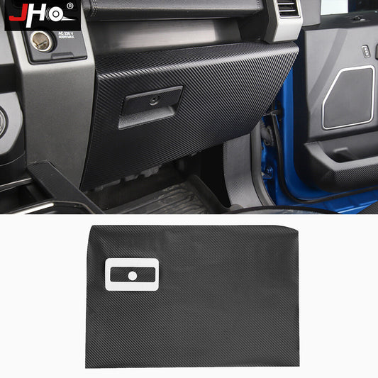 Carbon Fiber Leather Car for Co -pilot Storage Box Sticker Protect Pad for Ford F150