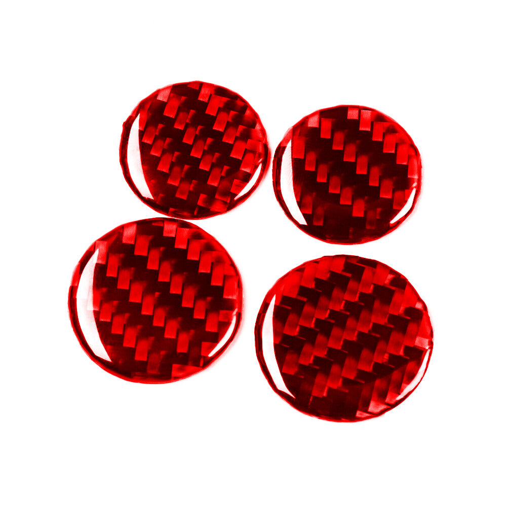 Red Carbon Fiber Console for Seat Adjustment Button Cover for Tesla Model 3/Y 17-22