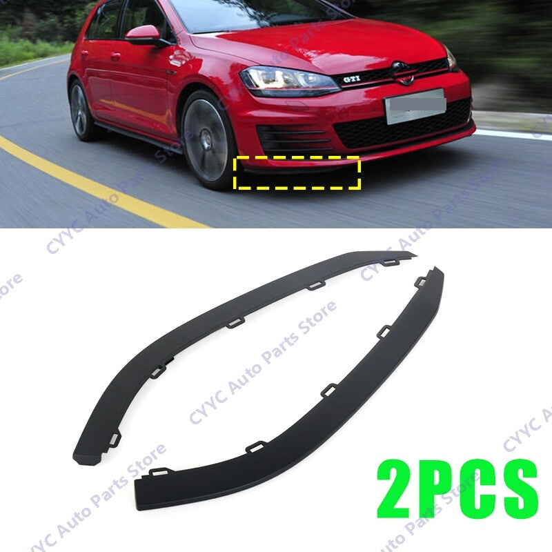 2x Front Bumper Lip Lower Spoiler Valance Trim for VW for Golf MK7 GTI 2015- 2017
