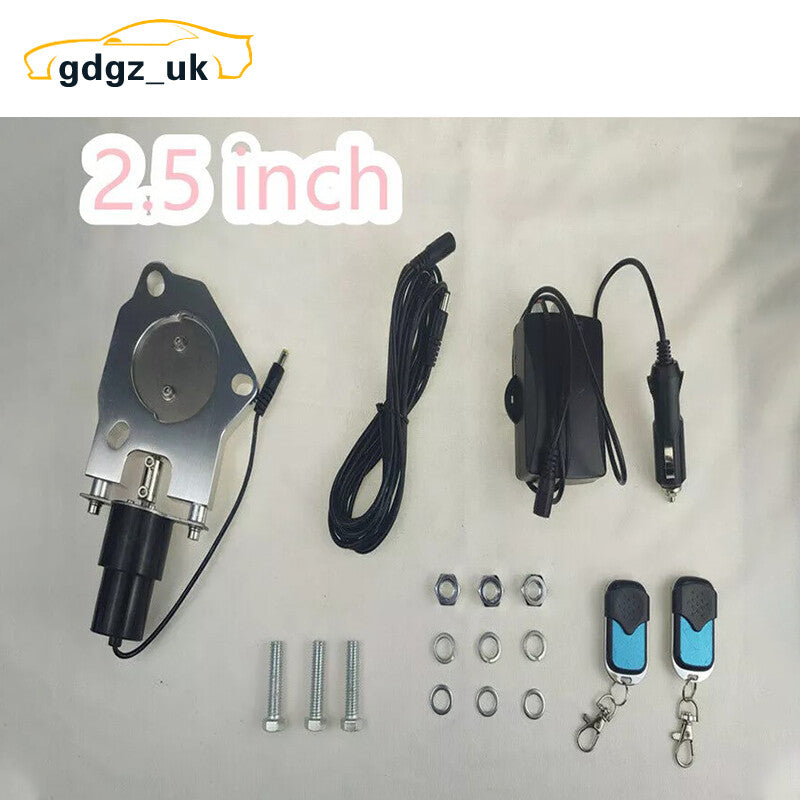 2.5 Electric Exhaust Vavle Control Motor Kit Stainless Headers  Remote Switch