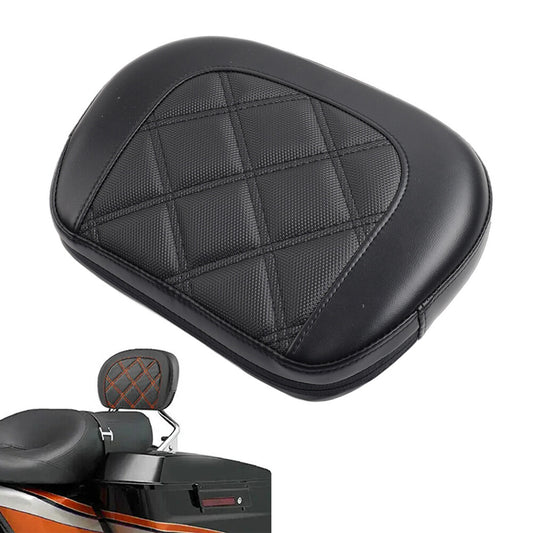 Black Stitching Passenger Sissy Bar Backrest Pad for Harley Electra Road Glide
