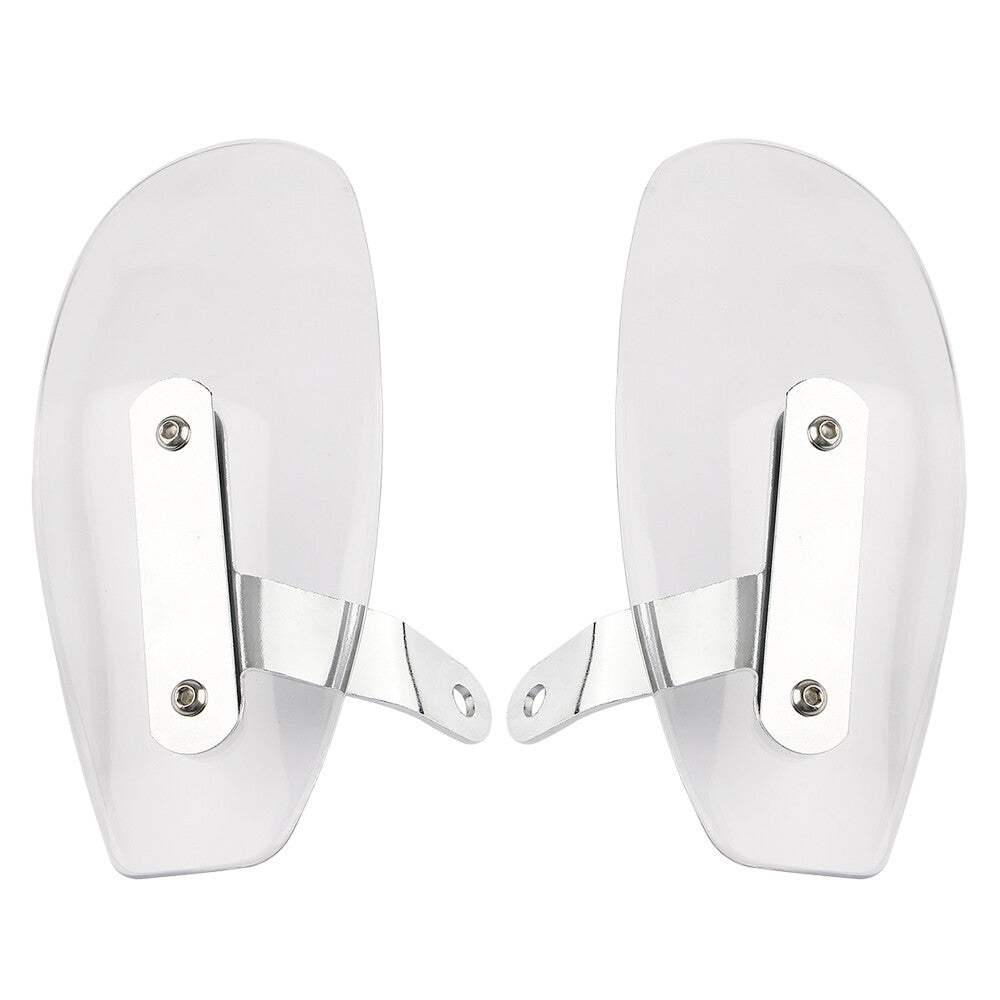 2pcs Motorcycle Handbar Hand Guard Wind Protector Air Deflector Shield Clear