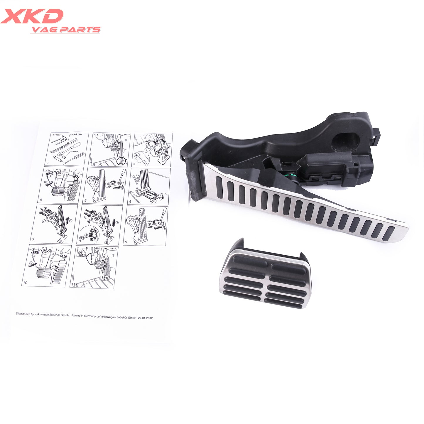 Automatic model aluminum accelerator and brake pedal kit for Volkswagen for Golf GTI R GLI
