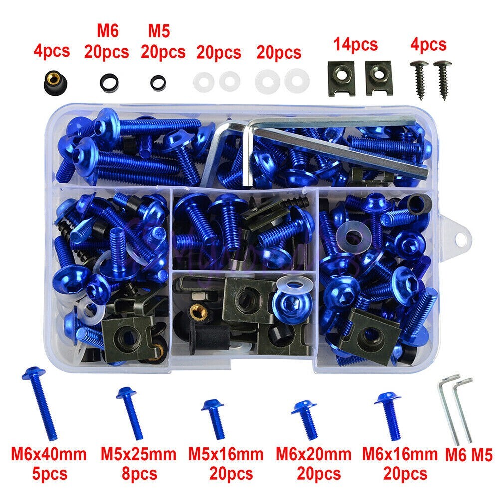 177pcs Fairing Bolts Screws Body Nuts Windshield fit for YZF R1 R6 R3 R25