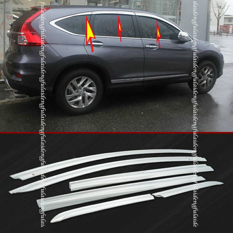 for Honda CR-V 2012-16 Chrome Window Visor Vent Sun Shade Rain Guard Door Visor