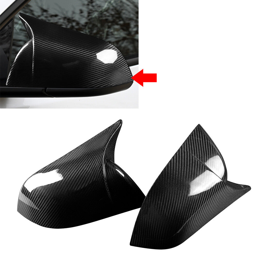 Carbon Fiber Side Door Rearview Mirror Cover Cap for Tesla Model 3 2017-2023