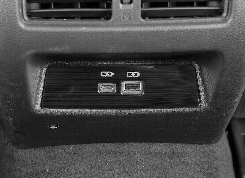 for Nissan Altima 2019-2022 Black Steel Rear USB Socket Control Frame Trim 1P