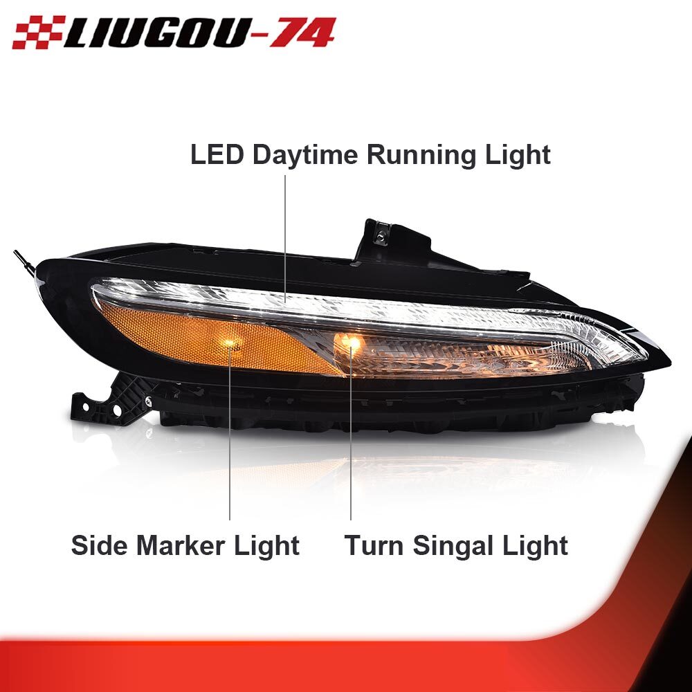 White LED DRL stop light signal passenger side suitable for 2014-18 for Jeep Cherokee