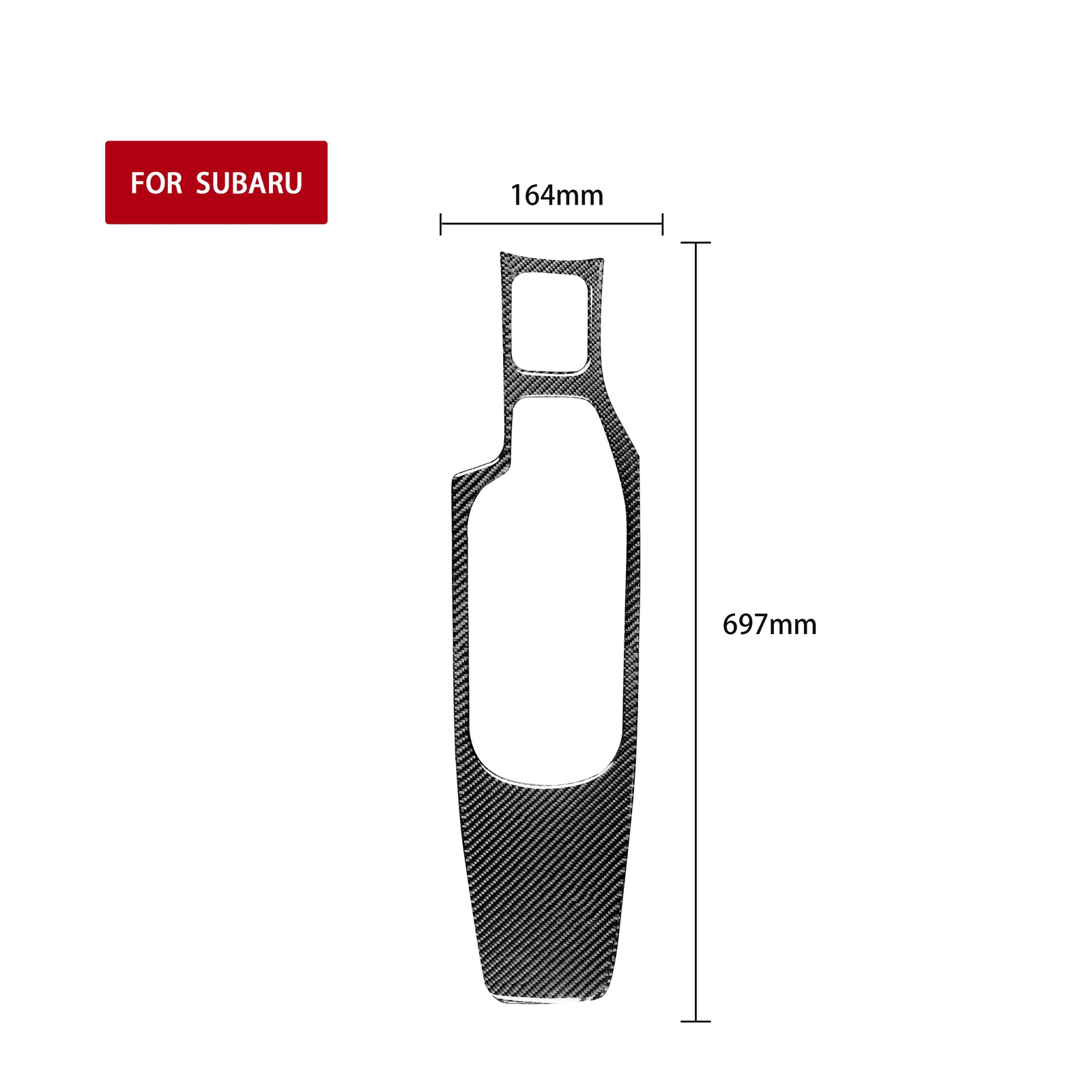 Carbon Fiber Central Armrest Panel Cover Trim for Toyota 86 for Subaru BRZ 2017-2019