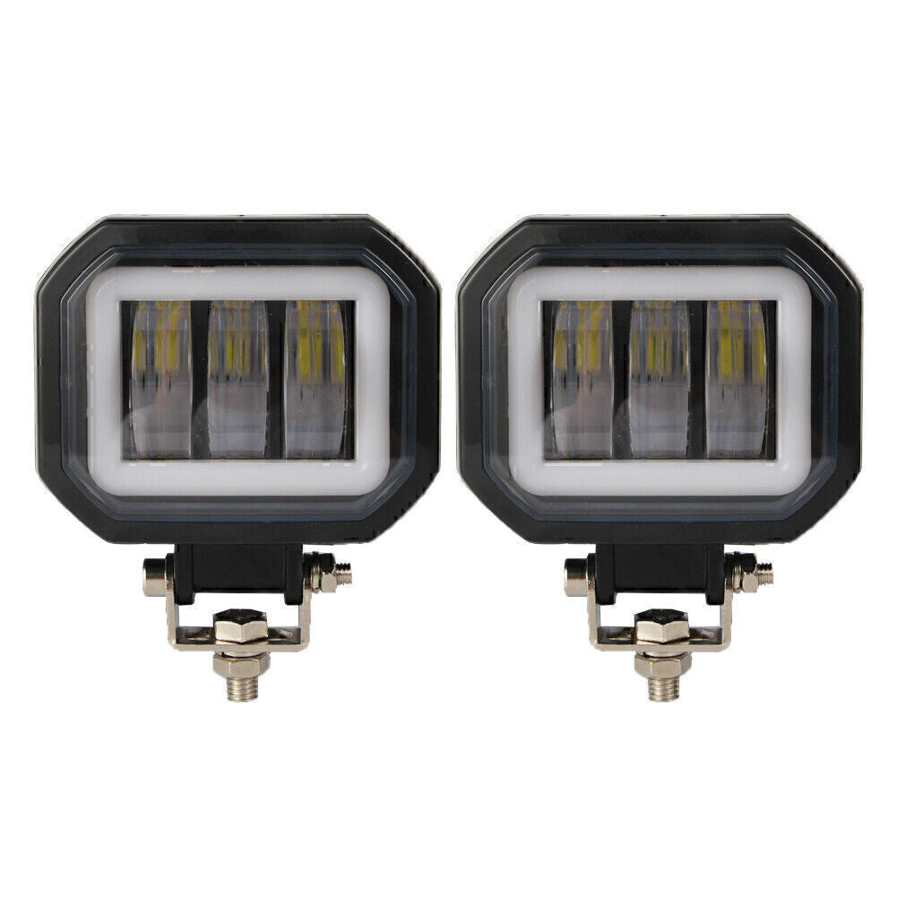 Motorrad Vierkant LED Arbeitsleuchte Leiste 12V 24V Tragbar Strahler 2Stk 4 Zoll