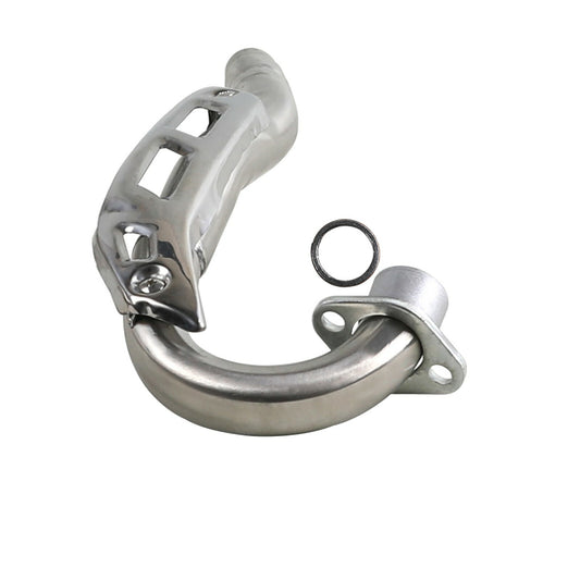 Motorcycle exhaust muffler connecting pipe suitable for Honda and for Yamaha 150cc, 160cc, 200cc, 250cc models.