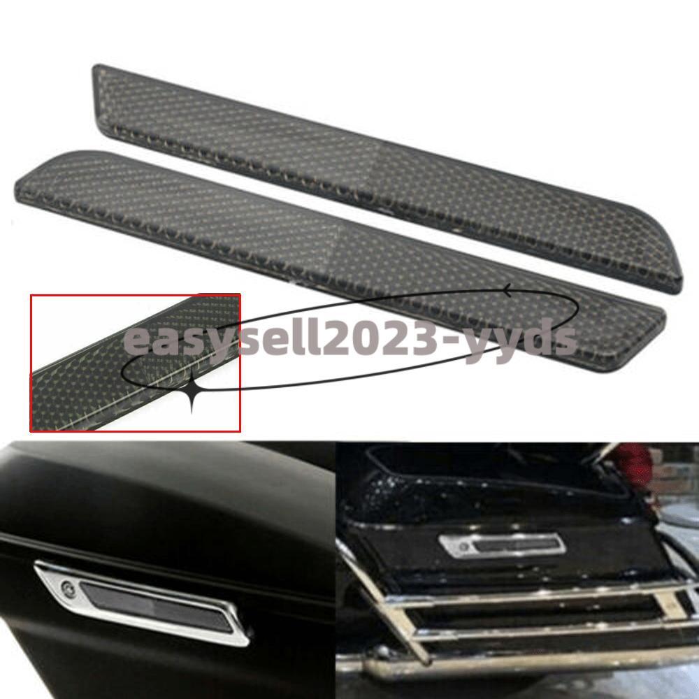 Saddlebag Latch Visibility Grey Reflectors for Harley Touring FLT/FLHT Road King